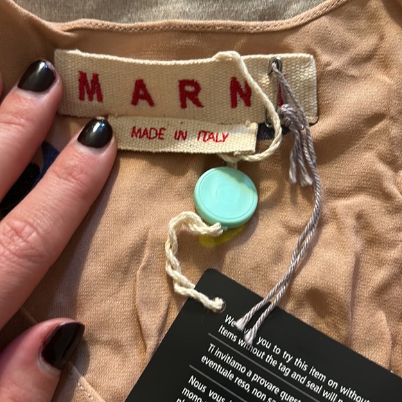 Marni brand new silk blouse - Polkadot Long Sleeve Scoop-Neck - Picture 2 of 2